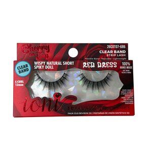 Ioni Cherry On Top Red Dress 3D Faux Mink Lashes Wispy Natural